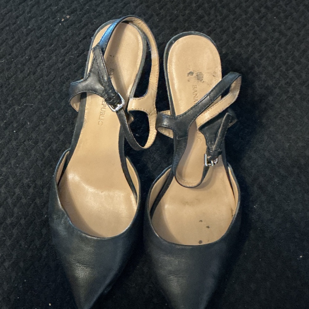 Banana Republic Black Leather Heels